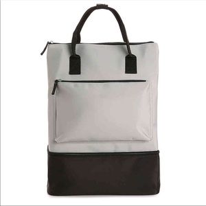 DSW grey backpack with zippered shoe compartment